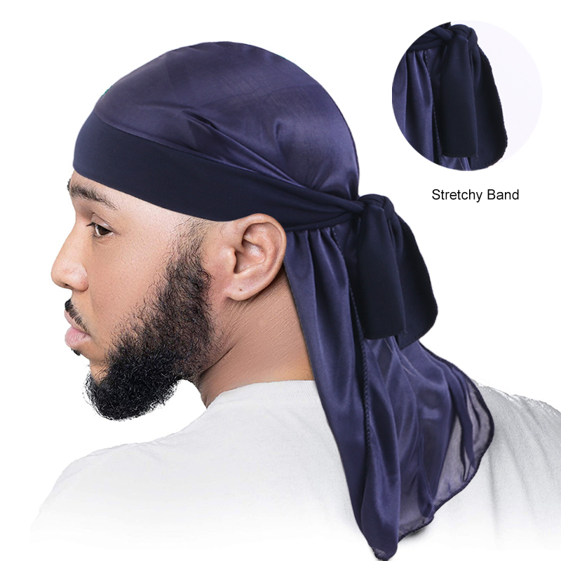 Bandana Doo Rag - Hommes soyeux Durags Bandanas Turban chapeau