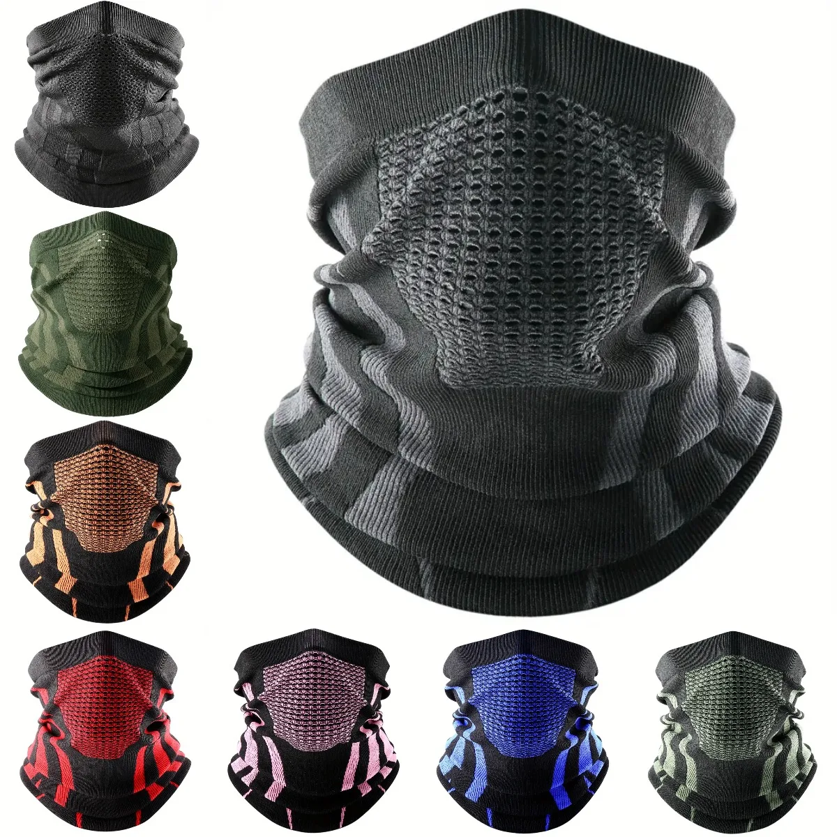 Neck Warmer Tube - Couleurs hiver respirant confortable thermique tricoté