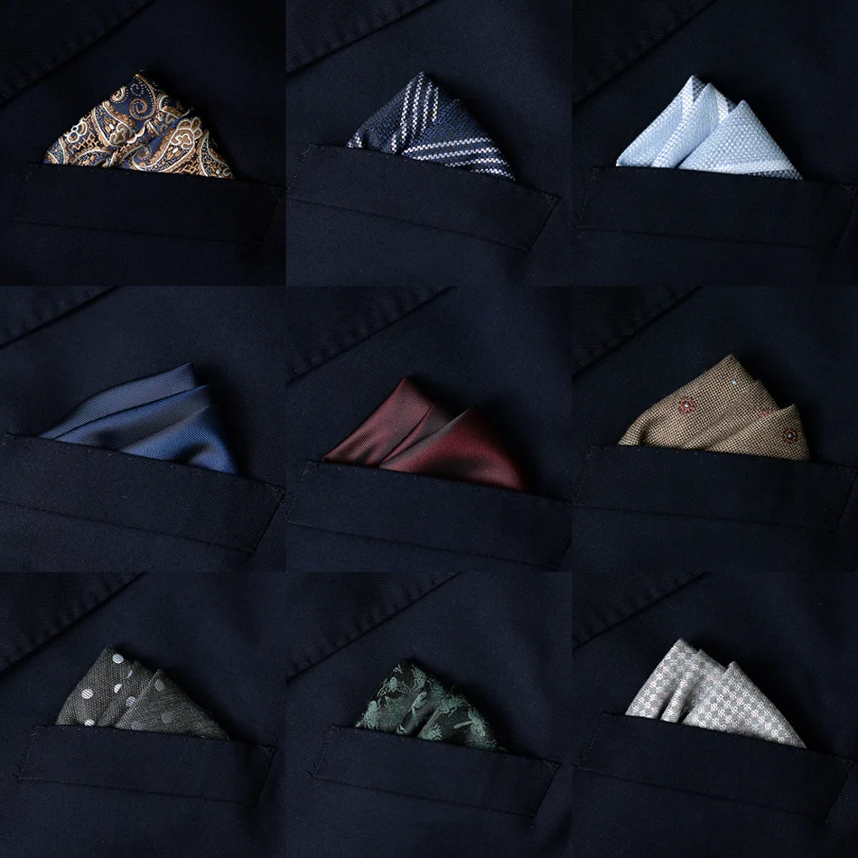 Pocket Square Set - Costume pour hommes, 2 pièces, serviette