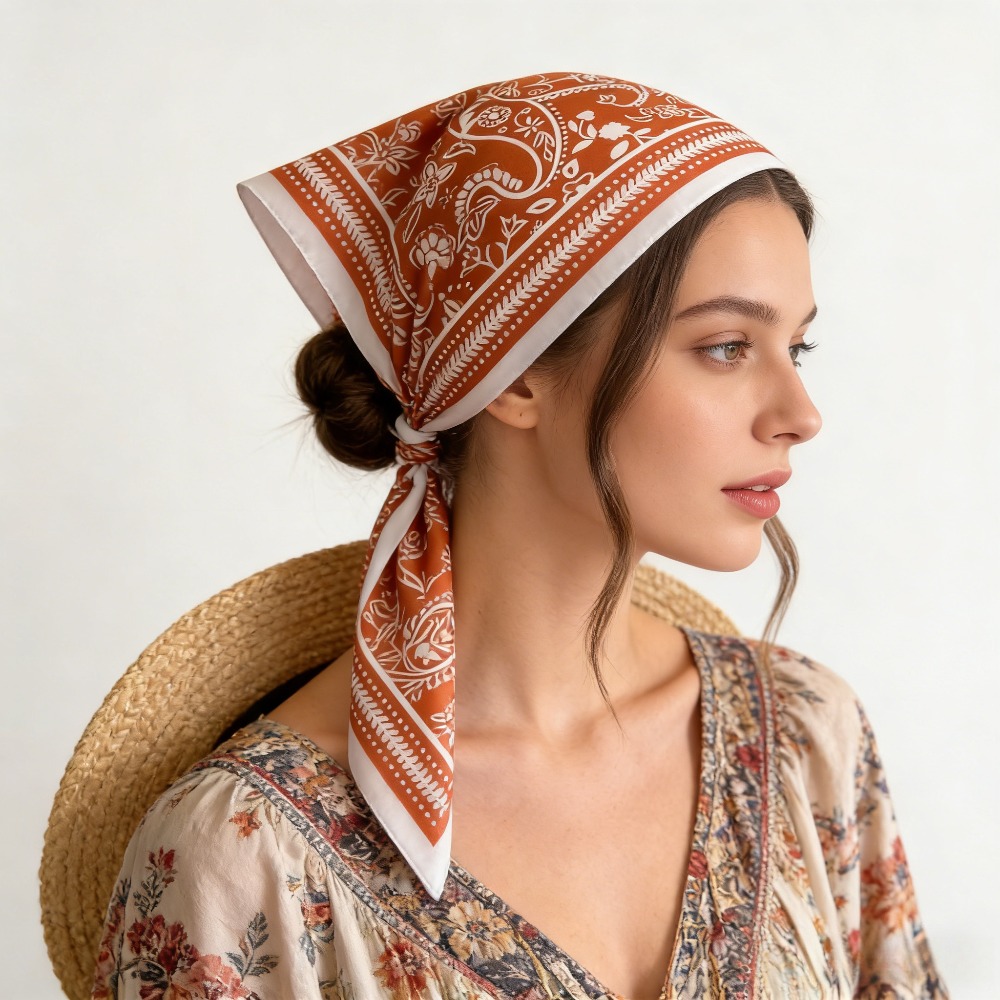 Silk Neck Scarf - 1 pièce, foulard en soie à