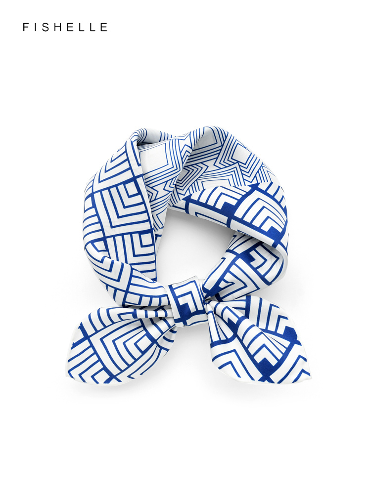 Silk Neck Scarf - Foulard en soie naturelle pour femmes,