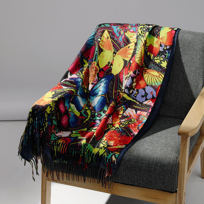 Woven Scarf Blanket - Marque de luxe peinture à l'huile