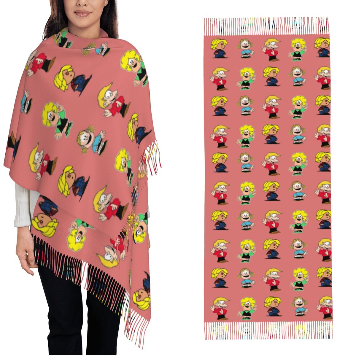 Écharpe à pampilles pour femme - Pashmina Wrap Large avis et prix