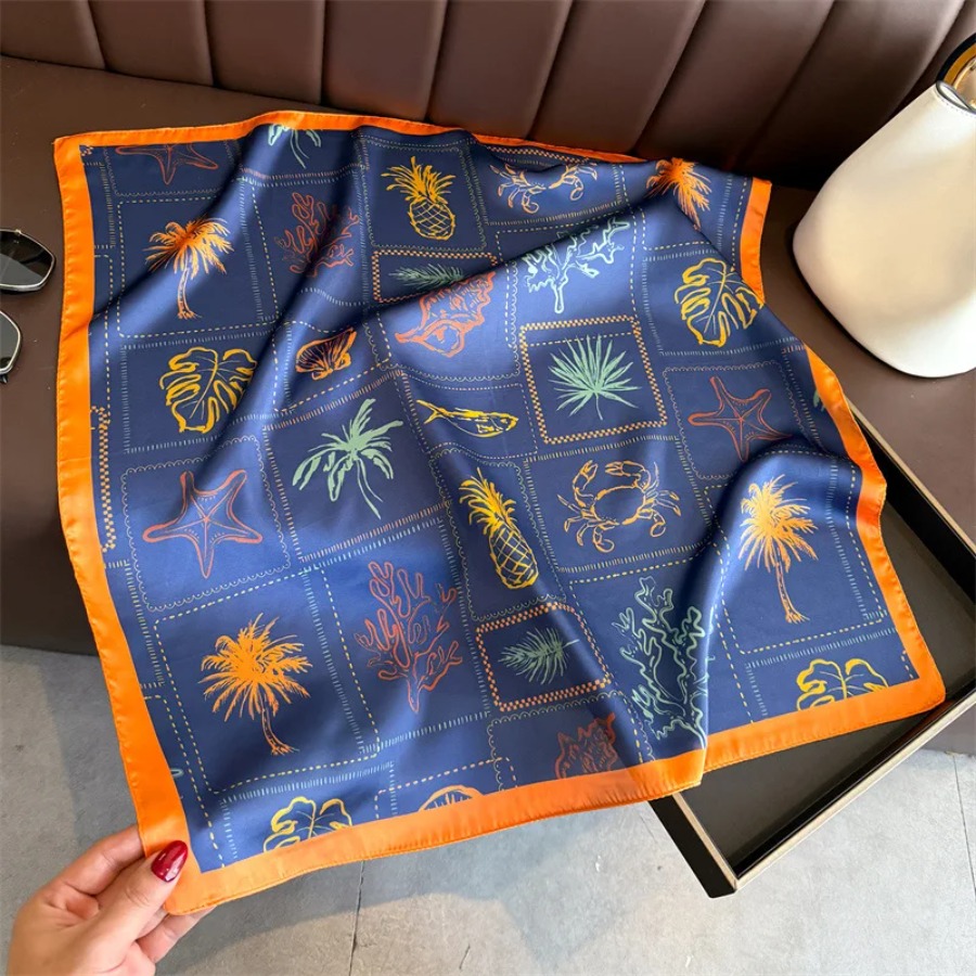 Foulard carré en soie imprimé  - Bandana Cotton avis et prix