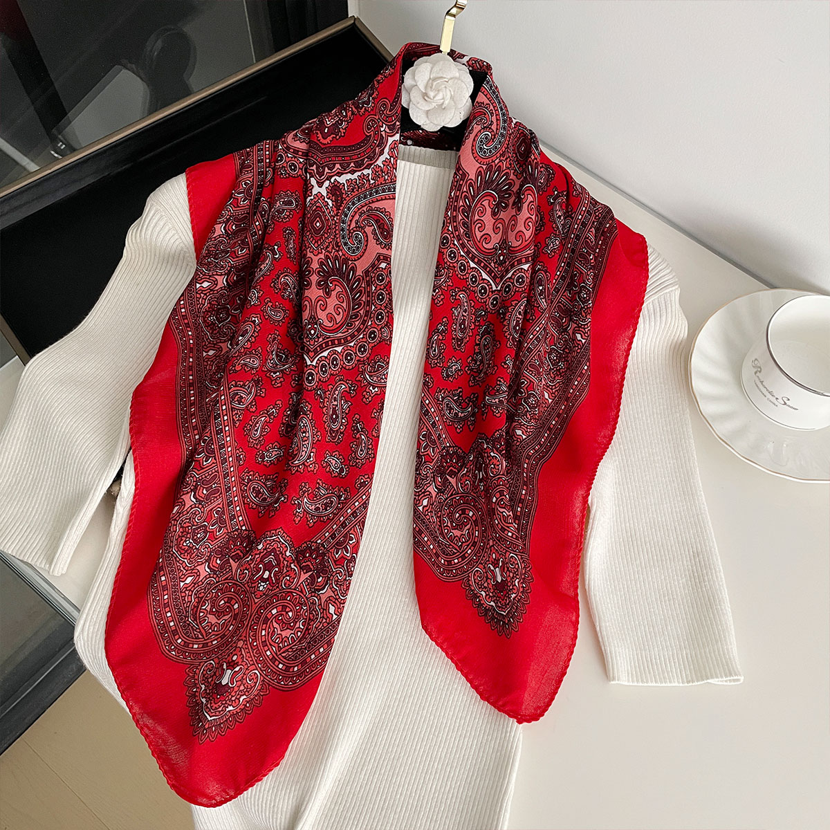 Écharpe imprimée Paisley pour  - Bandana Cotton avis et prix